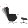 Sillón reclinable masaje con reposapiés cuero sintético negro en Sillones | Comprar online en Foru.es