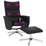 Sillón reclinable masaje con reposapiés cuero sintético negro en Sillones | Comprar online en Foru.es
