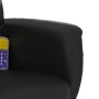 Sillón reclinable masaje con reposapiés cuero sintético negro en Sillones | Comprar online en Foru.es