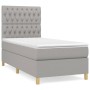 Cama box spring con colchón tela gris claro 90x200 cm de vidaXL, Camas y somieres - Ref: Foro24-3142545, Precio: 336,04 €, De...