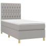 Cama box spring con colchón tela gris claro 90x200 cm de vidaXL, Camas y somieres - Ref: Foro24-3142545, Precio: 336,04 €, De...