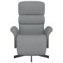 Sillón reclinable con reposapiés tela gris claro en Sillones | Comprar online en Foru.es