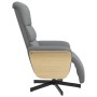 Sillón reclinable con reposapiés tela gris claro en Sillones | Comprar online en Foru.es