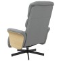 Sillón reclinable con reposapiés tela gris claro en Sillones | Comprar online en Foru.es