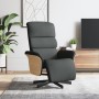 Sillón reclinable con reposapiés tela gris oscuro en Sillones | Comprar online en Foru.es