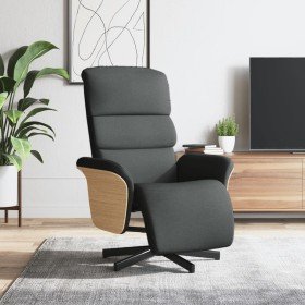 Sillón reclinable con reposapiés tela gris oscuro en Sillones | Comprar online en Foru.es