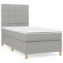 Cama box spring con colchón tela gris claro 90x200 cm de vidaXL, Camas y somieres - Ref: Foro24-3142305, Precio: 336,96 €, De...