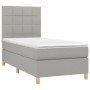 Cama box spring con colchón tela gris claro 90x200 cm de vidaXL, Camas y somieres - Ref: Foro24-3142305, Precio: 336,96 €, De...
