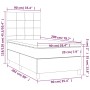 Cama box spring con colchón tela gris claro 90x200 cm de vidaXL, Camas y somieres - Ref: Foro24-3142305, Precio: 336,96 €, De...
