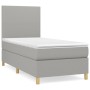 Cama box spring con colchón tela gris claro 80x200 cm de vidaXL, Camas y somieres - Ref: Foro24-3142129, Precio: 307,05 €, De...