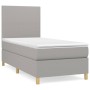 Cama box spring con colchón tela gris claro 90x200 cm de vidaXL, Camas y somieres - Ref: Foro24-3142145, Precio: 336,36 €, De...