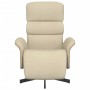 Sillón reclinable con reposapiés tela color crema en Sillones | Comprar online en Foru.es