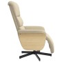 Sillón reclinable con reposapiés tela color crema en Sillones | Comprar online en Foru.es