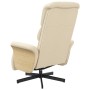 Sillón reclinable con reposapiés tela color crema en Sillones | Comprar online en Foru.es