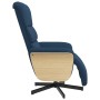 Sillón reclinable con reposapiés tela azul en Sillones | Comprar online en Foru.es