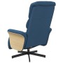 Sillón reclinable con reposapiés tela azul en Sillones | Comprar online en Foru.es
