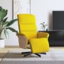Sillón reclinable con reposapiés tela amarillo claro en Sillones | Comprar online en Foru.es
