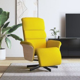 Sillón reclinable con reposapiés tela amarillo claro en Sillones | Comprar online en Foru.es