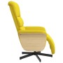 Sillón reclinable con reposapiés tela amarillo claro en Sillones | Comprar online en Foru.es
