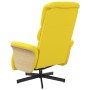 Sillón reclinable con reposapiés tela amarillo claro en Sillones | Comprar online en Foru.es