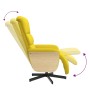 Sillón reclinable con reposapiés tela amarillo claro en Sillones | Comprar online en Foru.es