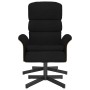 Sillón reclinable con reposapiés tela negro en Sillones | Comprar online en Foru.es