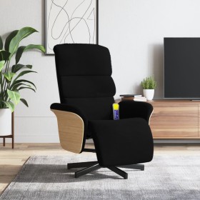 Sillón reclinable de masaje con reposapiés tela negra en Sillones | Comprar online en Foru.es