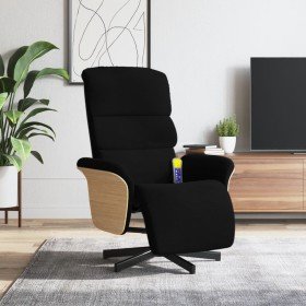 Sillón reclinable de masaje con reposapiés tela negra en Sillones | Comprar online en Foru.es
