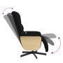 Sillón reclinable de masaje con reposapiés tela negra en Sillones | Comprar online en Foru.es