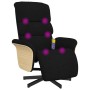 Sillón reclinable de masaje con reposapiés tela negra en Sillones | Comprar online en Foru.es