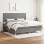 Cama box spring con colchón tela gris oscuro 200x200 cm de vidaXL, Camas y somieres - Ref: Foro24-3142202, Precio: 640,03 €, ...