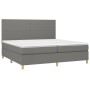 Cama box spring con colchón tela gris oscuro 200x200 cm de vidaXL, Camas y somieres - Ref: Foro24-3142202, Precio: 640,03 €, ...