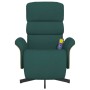 Sillón reclinable de masaje con reposapiés tela verde oscuro en Sillones | Comprar online en Foru.es