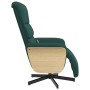 Sillón reclinable de masaje con reposapiés tela verde oscuro en Sillones | Comprar online en Foru.es