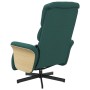 Sillón reclinable de masaje con reposapiés tela verde oscuro en Sillones | Comprar online en Foru.es