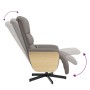 Sillón reclinable de masaje con reposapiés tela gris taupe en Sillones | Comprar online en Foru.es