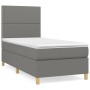 Cama box spring con colchón tela gris oscuro 100x200 cm de vidaXL, Camas y somieres - Ref: Foro24-3142234, Precio: 347,96 €, ...