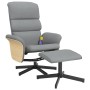 Sillón reclinable de masaje con reposapiés tela gris claro en Sillones | Comprar online en Foru.es