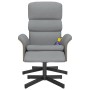 Sillón reclinable de masaje con reposapiés tela gris claro en Sillones | Comprar online en Foru.es