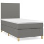 Cama box spring con colchón tela gris oscuro 100x200 cm de vidaXL, Camas y somieres - Ref: Foro24-3142154, Precio: 371,57 €, ...