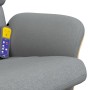 Sillón reclinable de masaje con reposapiés tela gris claro en Sillones | Comprar online en Foru.es