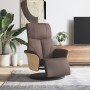 Sillón reclinable con reposapiés cuero sintético marrón en Sillones | Comprar online en Foru.es