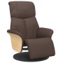Sillón reclinable con reposapiés cuero sintético marrón en Sillones | Comprar online en Foru.es