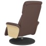 Sillón reclinable con reposapiés cuero sintético marrón en Sillones | Comprar online en Foru.es