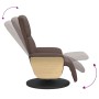 Sillón reclinable con reposapiés cuero sintético marrón en Sillones | Comprar online en Foru.es