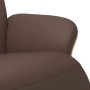 Sillón reclinable con reposapiés cuero sintético marrón en Sillones | Comprar online en Foru.es
