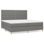 Cama box spring con colchón tela gris oscuro 200x200 cm de vidaXL, Camas y somieres - Ref: Foro24-3142282, Precio: 612,13 €, ...