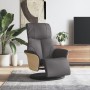 Sillón reclinable con reposapiés cuero sintético gris en Sillones | Comprar online en Foru.es