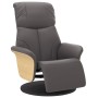 Sillón reclinable con reposapiés cuero sintético gris en Sillones | Comprar online en Foru.es