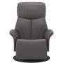 Sillón reclinable con reposapiés cuero sintético gris en Sillones | Comprar online en Foru.es